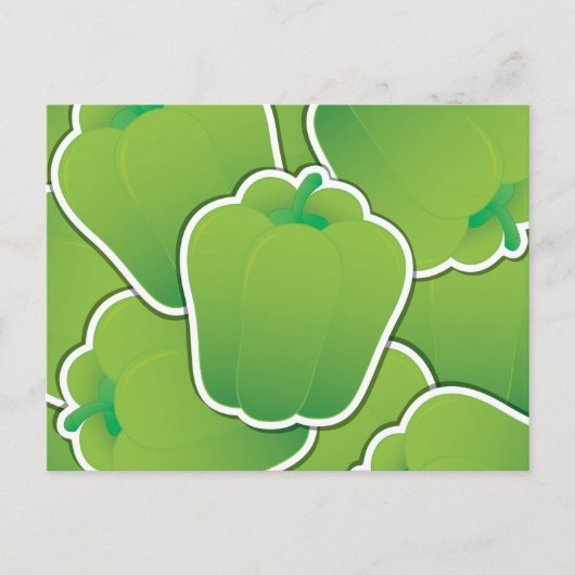 Funky green pepper briefkaart (Voorkant)