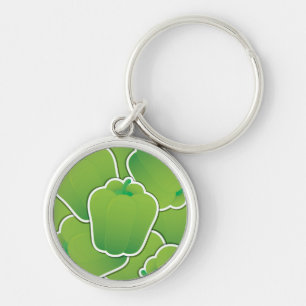 Funky green pepper sleutelhanger