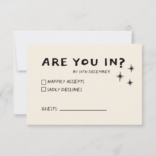 Funky Green Roze Rood Scribble RSVP (Voorkant)