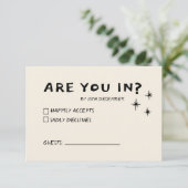 Funky Green Roze Rood Scribble RSVP (Staand voorkant)