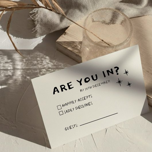 Funky Green Roze Rood Scribble RSVP