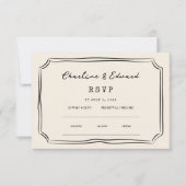 Funky Green Roze Rood Scribble RSVP Kaartje (Voorkant)
