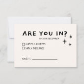 Funky Green Roze Rood Scribble RSVP Kaartje (Voorkant)