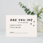 Funky Green Roze Rood Scribble RSVP Kaartje (Staand voorkant)