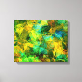 Funky Greens Modern Abstract Design Canvas Afdruk (Voorkant)