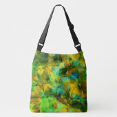 Funky Greens Modern Abstract Design Crossbody Tas (Voorkant)
