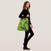 Funky Greens Modern Abstract Design Crossbody Tas (Op model)