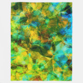 Funky Greens Modern Abstract Design Fleece Deken (Voorkant)
