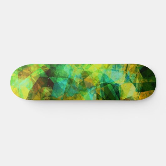 Funky Greens Modern Abstract Design Persoonlijk Skateboard (Horizontaal)