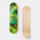 Funky Greens Modern Abstract Design Persoonlijk Skateboard (Voorkant)
