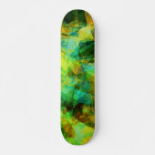 Funky Greens Modern Abstract Design Persoonlijk Skateboard (Voorkant)
