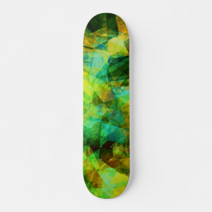 Funky Greens Modern Abstract Design Persoonlijk Skateboard