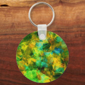 Funky Greens Modern Abstract Design Sleutelhanger (Voorkant)