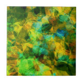 Funky Greens Modern Abstract Design Tegeltje (Voorkant)