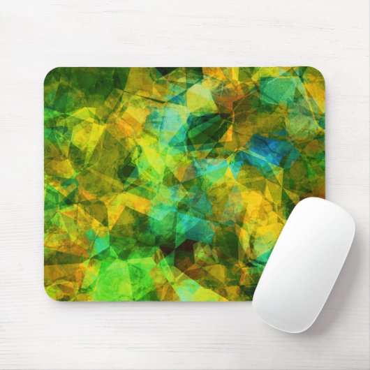 Funky Greens Modern Abstract Ontwerp Muismat (Met muis)