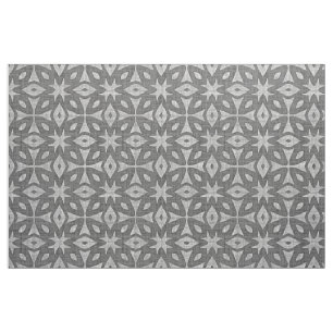 Funky Grey Faux Batik Linen Squares Patroon Stof