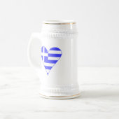 Funky Griekse Vlag Hart Bierpul (Voorkant links)