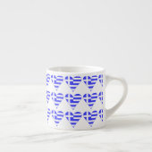 Funky Griekse Vlag Hart Tegels Espresso Kop (Rechts)