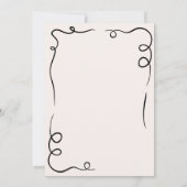 Funky grillige hand getrokken bruiloft save the date (Achterkant)