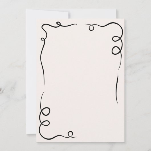 Funky grillige hand getrokken bruiloft save the date (Achterkant)