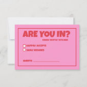 Funky Groen Roze Rood Funky RSVP (Voorkant)