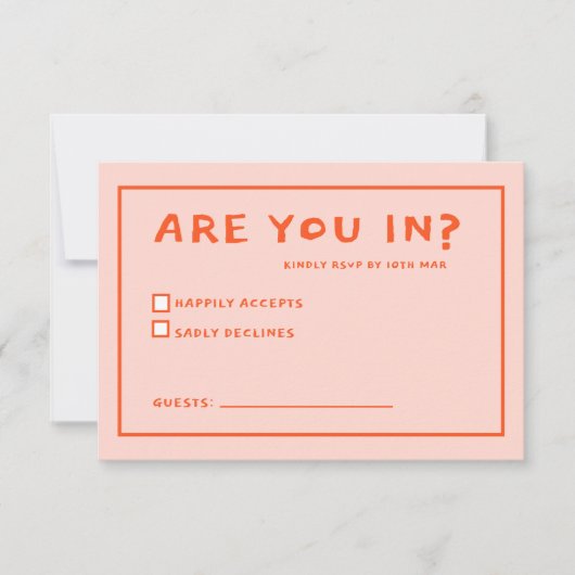 Funky Groen Roze Rood Funky RSVP (Voorkant)