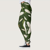 Funky groene blad plant print leggings (Links)