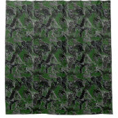 Funky Groene Camo Douchegordijn (Voorkant)
