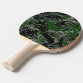Funky Groene Camo Tafeltennisbatje (Voorkant Gekanteld)