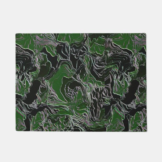 Funky Groene Camouflage Deurmat (Voorkant)