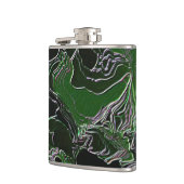 Funky groene camouflage heupfles (Links)