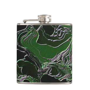 Funky groene camouflage heupfles