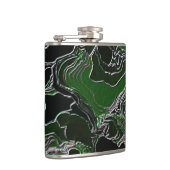 Funky groene camouflage heupfles (Rechts)