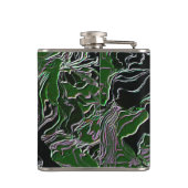 Funky groene camouflage heupfles (Achterkant)