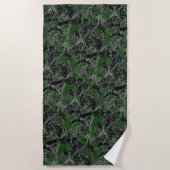 Funky Groene Camouflage Strandlaken (Voorkant)