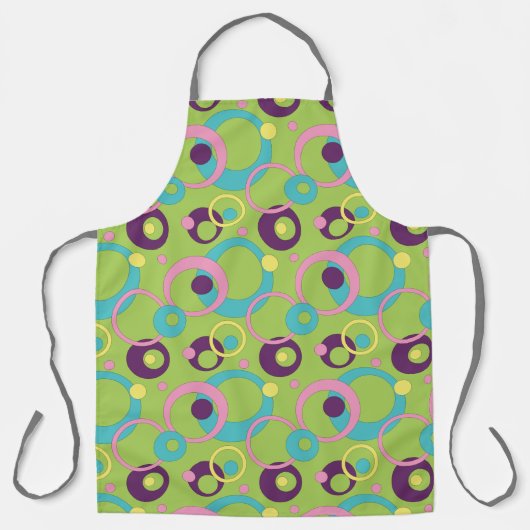 Funky groene cirkels All-Over Print Schort (Voorkant)
