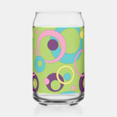 Funky Groene Cirkels Blikvorm Glas (Achterkant)