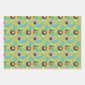 Funky Groene Cirkels Inpakpapier Set Vel (Voorkant 3)