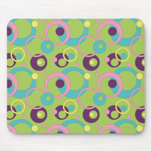 Funky Groene Cirkels Muismat