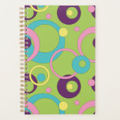 Funky Groene Cirkels Planner (Voorkant)
