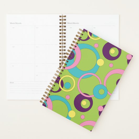 Funky Groene Cirkels Planner (Display)