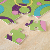 Funky Groene Cirkels Puzzel (Zijkant)