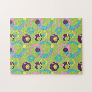 Funky Groene Cirkels Puzzel