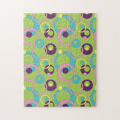 Funky Groene Cirkels Puzzel (Verticaal)