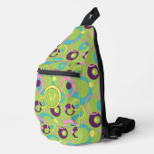 Funky Groene Cirkels Sling Bag (Rechterhoek)