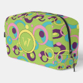 Funky Groene Cirkels Toilettasje (Rechterhoek)