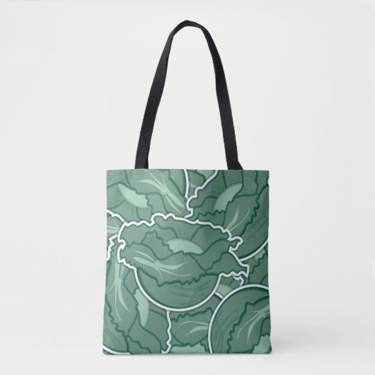 Funky groene kool tote bag (Voorkant)