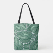 Funky groene kool tote bag (Achterkant)