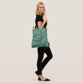Funky groene kool tote bag (Op model)