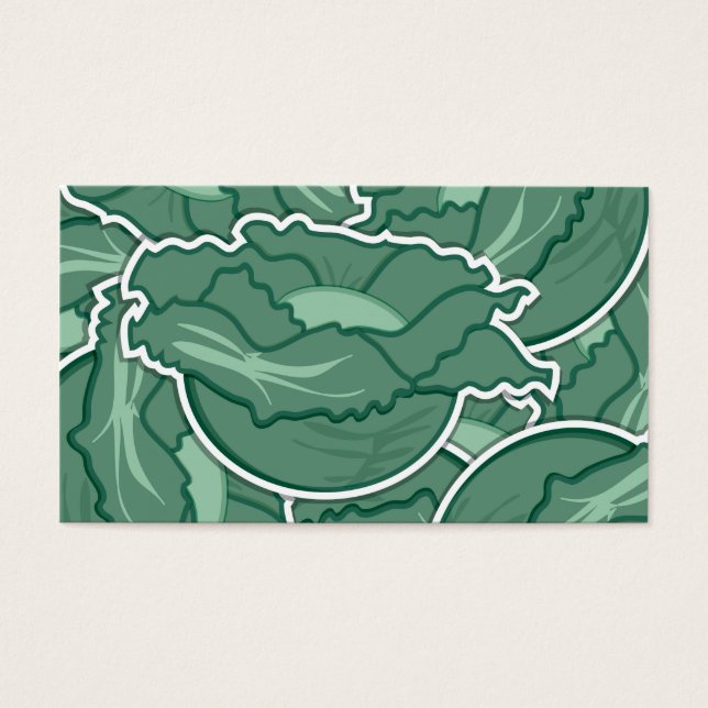 Funky groene kool visitekaartjes (Voorkant)
